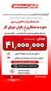 استخدام نیروی خانم در شرکت فانوس سپهر