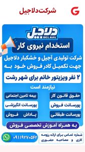 استخدام ویزیتور خانم در شرکت دلاجیل